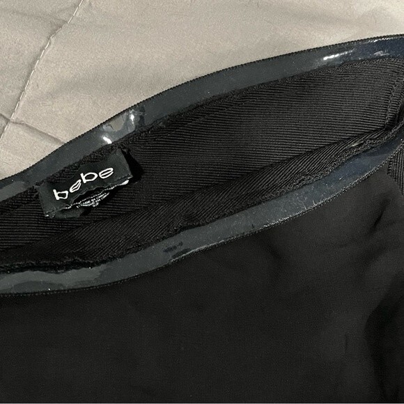 Bebe Black One Shoulder Bodycon Dress Size Small - Picture 5 of 6